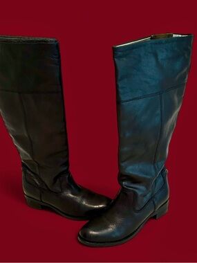 Ted Baker Black Leather Knee High Boots (EUC)